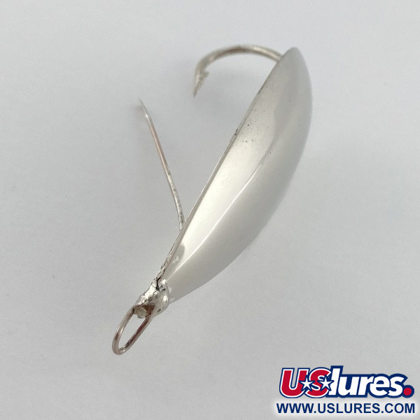 Vintage   Johnson Silver Minnow Weedless, 3/4oz nickel fishing spoon #23554