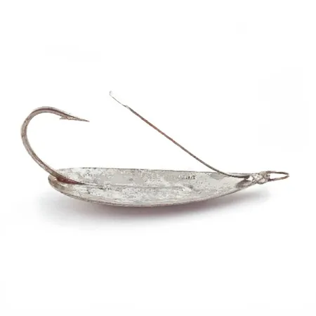 Vintage Johnson Silver Minnow Weedless, 3/4oz nickel fishing spoon #23554