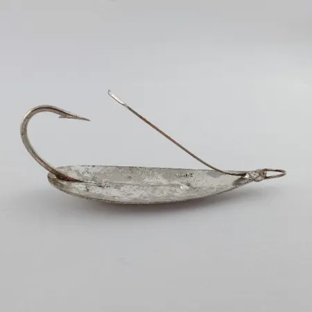 Vintage Johnson Silver Minnow Weedless, 3/4oz nickel fishing spoon #23554
