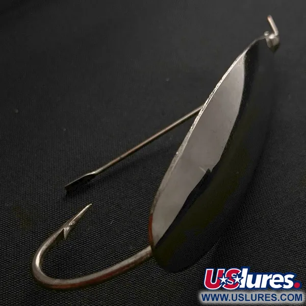 Vintage Johnson Silver Minnow Weedless, 3/4oz nickel fishing spoon #23554