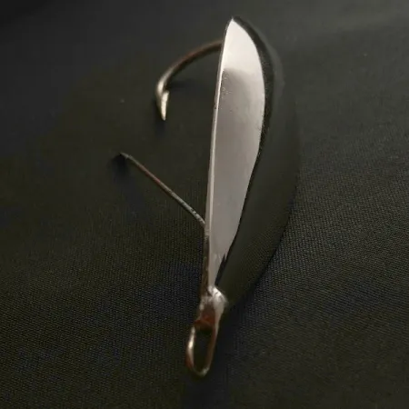 Vintage Johnson Silver Minnow Weedless, 3/4oz nickel fishing spoon #23554