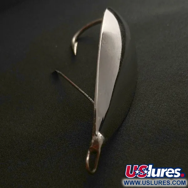 Vintage Johnson Silver Minnow Weedless, 3/4oz nickel fishing spoon #23554