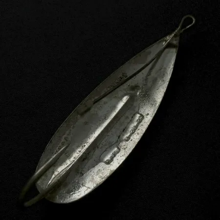 Vintage Johnson Silver Minnow Weedless, 3/4oz nickel fishing spoon #23554