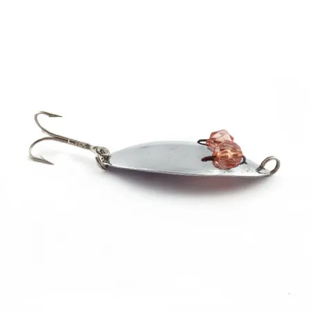 Vintage Herter's Glass Eye Spoon, 2/5oz nickel/red eyes fishing spoon #23555