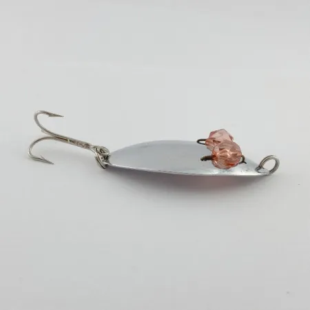 Vintage Herter's Glass Eye Spoon, 2/5oz nickel/red eyes fishing spoon #23555