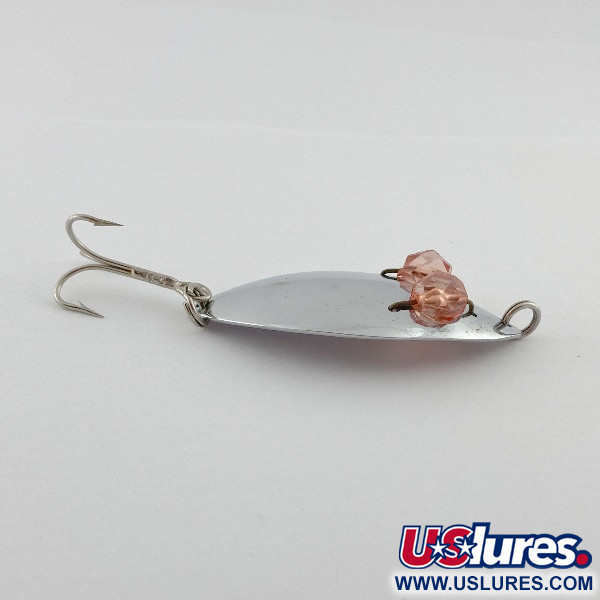 Vintage   Herter's Glass Eye Spoon, 2/5oz nickel/red eyes fishing spoon #23555