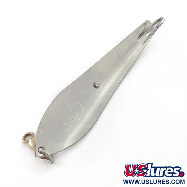 Vintage Other Capt Action 5, 2/5oz nickel fishing spoon #23564
