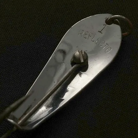 Vintage Barracuda Reflecto #1, 3/16oz nickel fishing spoon #23565