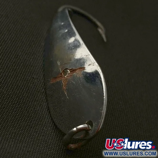 Vintage Barracuda Reflecto #1, 3/16oz nickel fishing spoon #23565