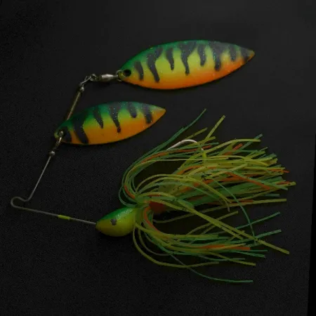 Vintage Double Willow Blade spinnerbait, 1oz Fire tiger spinning lure #23567