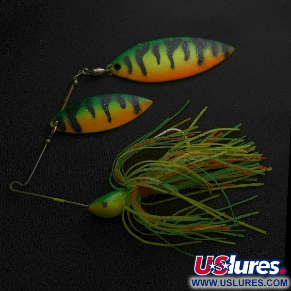 Vintage   Double Willow Blade spinnerbait, 1oz Fire tiger spinning lure #23567