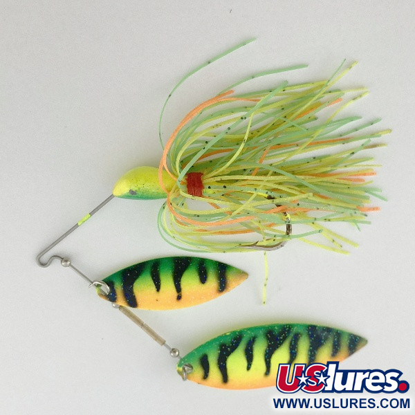 Vintage   Double Willow Blade spinnerbait, 1oz Fire tiger spinning lure #23567