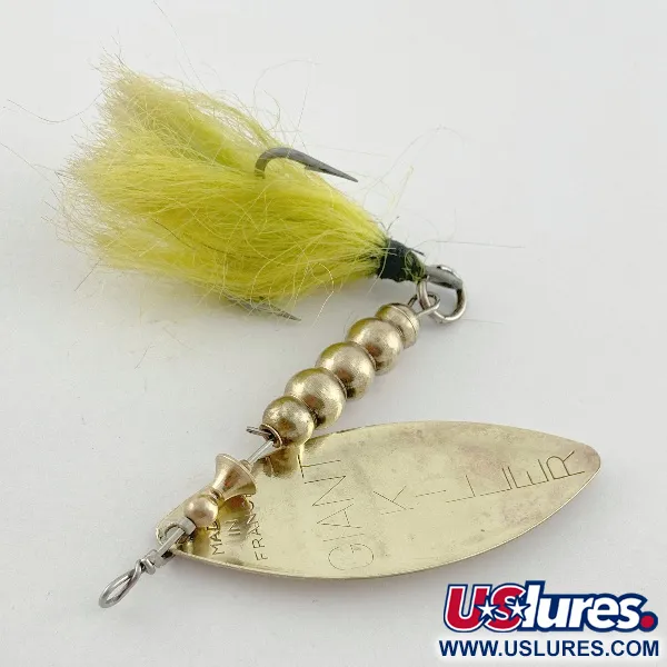 Vintage Mepps Giant Killer, 1oz gold spinning lure #23568