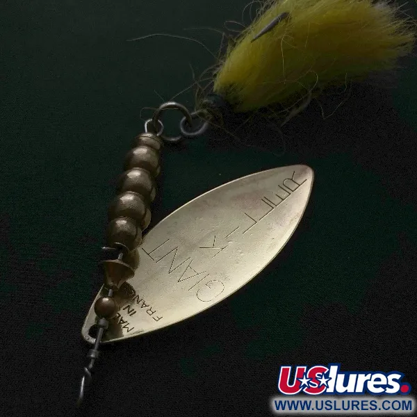 Vintage Mepps Giant Killer, 1oz gold spinning lure #23568