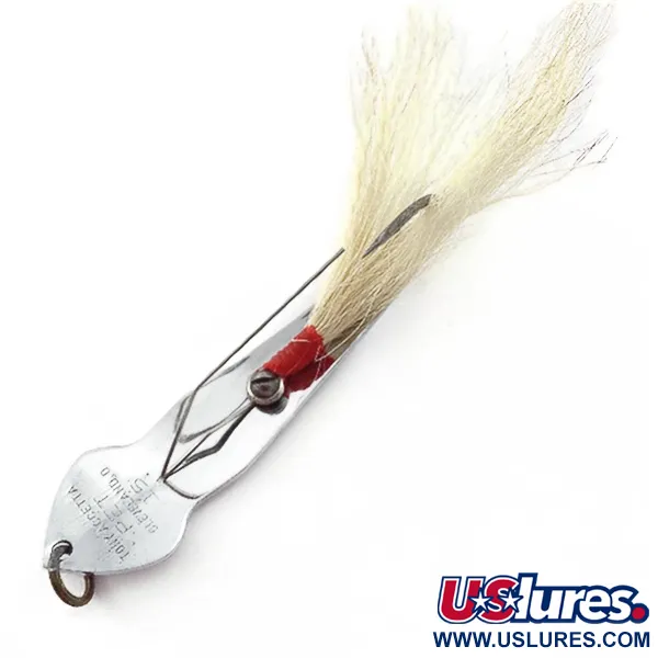 Vintage  Tony Accetta Tony Acetta Pet Spoon 15, 1/2oz nickel fishing spoon #23572