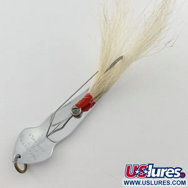 Vintage  Tony Accetta Tony Acetta Pet Spoon 15, 1/2oz nickel fishing spoon #23572