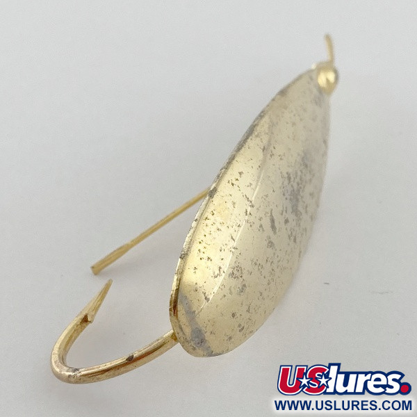 Vintage   Johnson Silver Minnow Weedless, 2/5oz gold fishing spoon #23573