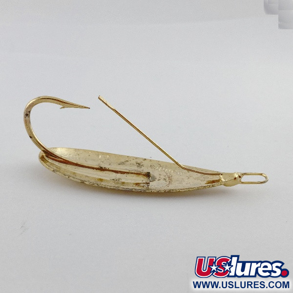 Vintage   Johnson Silver Minnow Weedless, 2/5oz gold fishing spoon #23573