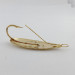 Vintage   Johnson Silver Minnow Weedless, 2/5oz gold fishing spoon #23573