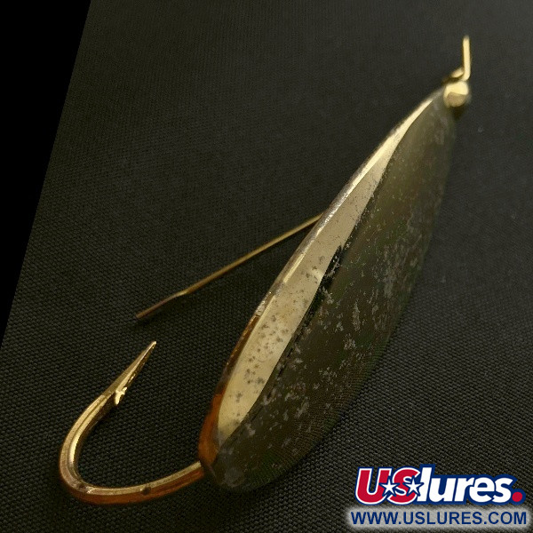 Vintage   Johnson Silver Minnow Weedless, 2/5oz gold fishing spoon #23573