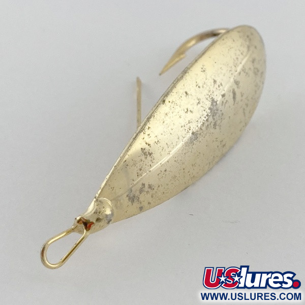 Vintage   Johnson Silver Minnow Weedless, 2/5oz gold fishing spoon #23573