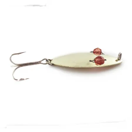Vintage Herter's Glass Eye Spoon, 3/4oz nickel/red eyes fishing spoon #23575