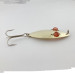 Vintage   Herter's Glass Eye Spoon, 3/4oz nickel/red eyes fishing spoon #23575
