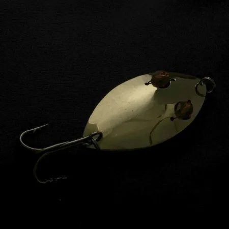 Vintage Herter's Glass Eye Spoon, 3/4oz nickel/red eyes fishing spoon #23575
