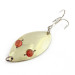 Vintage   Herter's Glass Eye Spoon, 3/4oz nickel/red eyes fishing spoon #23575