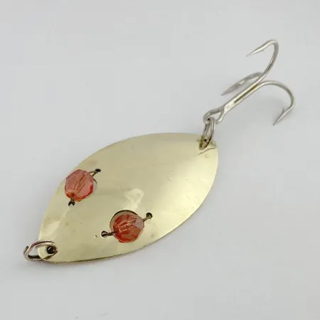 Vintage Herter's Glass Eye Spoon, 3/4oz nickel/red eyes fishing spoon #23575