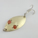 Vintage   Herter's Glass Eye Spoon, 3/4oz nickel/red eyes fishing spoon #23575