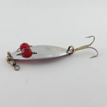 Vintage Hofschneider Red eye Junior, 1/2oz nickel/red eyes fishing spoon #23576
