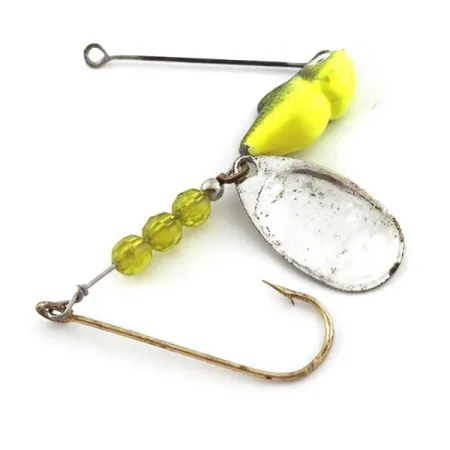Vintage Mepps Walley Killer Spinnerbait, 3/4oz silver/chartreuse spinning lure #23577