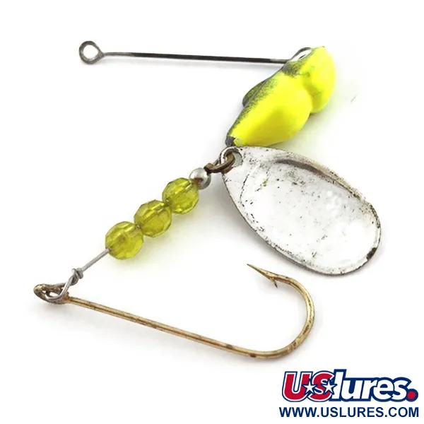 Vintage   Mepps Walley Killer Spinnerbait, 3/4oz silver/chartreuse spinning lure #23577