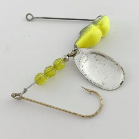 Vintage Mepps Walley Killer Spinnerbait, 3/4oz silver/chartreuse spinning lure #23577