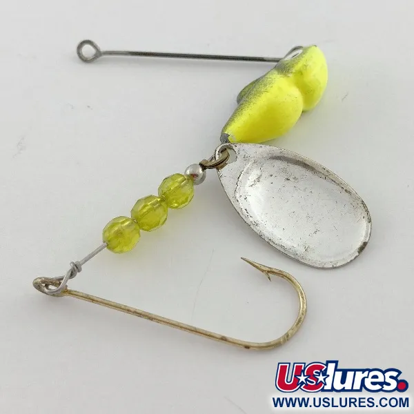Vintage   Mepps Walley Killer Spinnerbait, 3/4oz silver/chartreuse spinning lure #23577