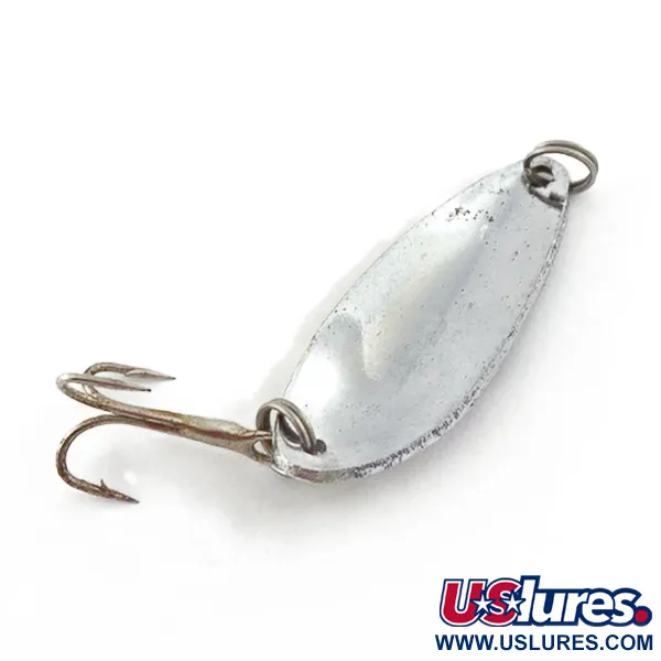 Vintage Glen Evans Glen L Evans Shag Spoon, 1/4oz nickel/green fishing spoon #23578