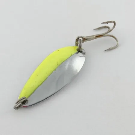 Vintage Glen Evans Glen L Evans Shag Spoon, 1/4oz nickel/green fishing spoon #23578