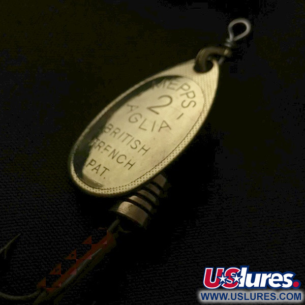 Vintage   Mepps Aglia 2 (1960s), 3/16oz gold spinning lure #23580