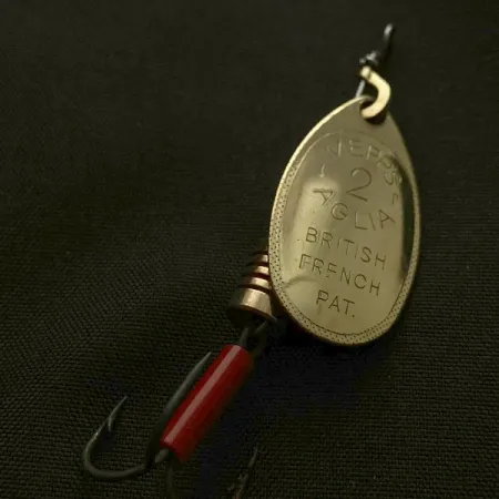 Vintage Mepps Aglia 2 (1960s), 3/16oz gold spinning lure #23580