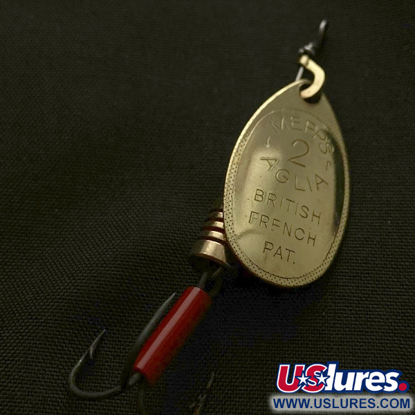 Vintage   Mepps Aglia 2 (1960s), 3/16oz gold spinning lure #23580