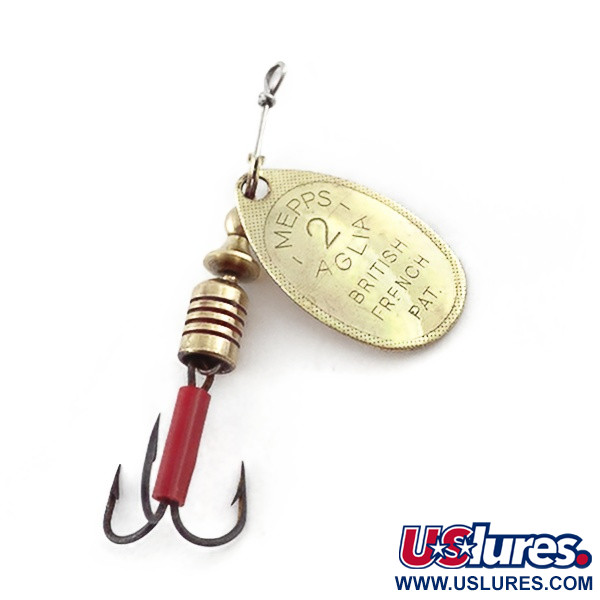 Vintage   Mepps Aglia 2 (1960s), 3/16oz gold spinning lure #23580