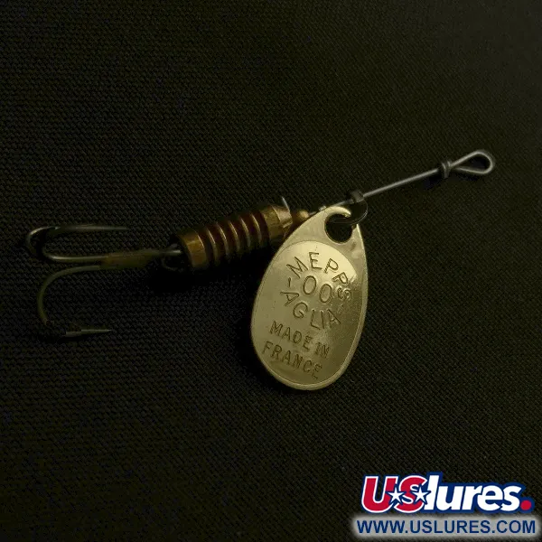 Vintage   Mepps Aglia 00, 3/64oz gold spinning lure #23581