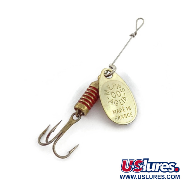 Vintage   Mepps Aglia 00, 3/64oz gold spinning lure #23581