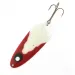 Vintage  Lindy / Little Joe Lindy Gator , 1 2/3oz red/white/nickel fishing spoon #23583
