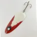 Vintage  Lindy / Little Joe Lindy Gator , 1 2/3oz red/white/nickel fishing spoon #23583