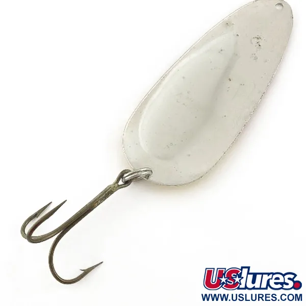 Vintage Lindy / Little Joe Lindy Gator , 1 2/3oz nickel/yellow/red fishing spoon #23584