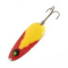 Vintage  Lindy / Little Joe Lindy Gator , 1 2/3oz nickel/yellow/red fishing spoon #23584