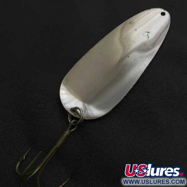 Vintage Lindy / Little Joe Lindy Gator , 1 2/3oz nickel/yellow/red fishing spoon #23584