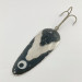 Vintage  Lindy / Little Joe Lindy Gator , 1 2/3oz nickel/black fishing spoon #23585